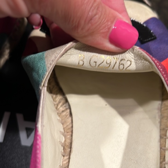 Chanel Multicolor Printed Canvas and Patent Leather Cc Cap Toe Espadrilles 40 - Picture 6 of 10